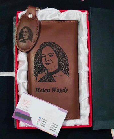 Name & Picture Engraved Ladies Wallet & Keychain Gift-set. Customization makes every woman happy. Comes in a beautiful packaging.