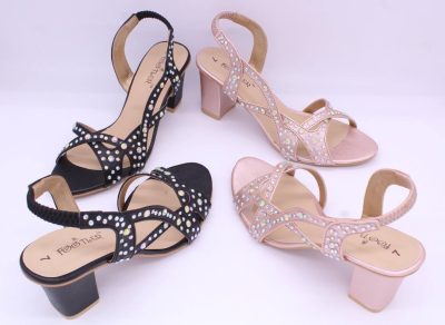 Blingy Blocked Heels