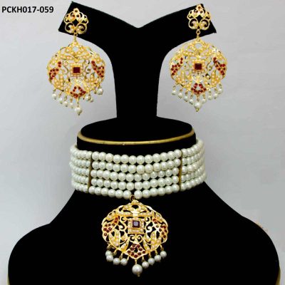 Heavy Pearl Jarao Choker Set