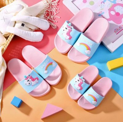 Unicorn Rainbow Slides | Summer Slippers For Girls
