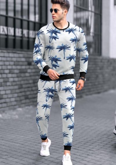 Tropical Print Tracksuit with long sleeves