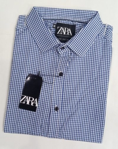 Picture has ZR Blue & White Check Shirt