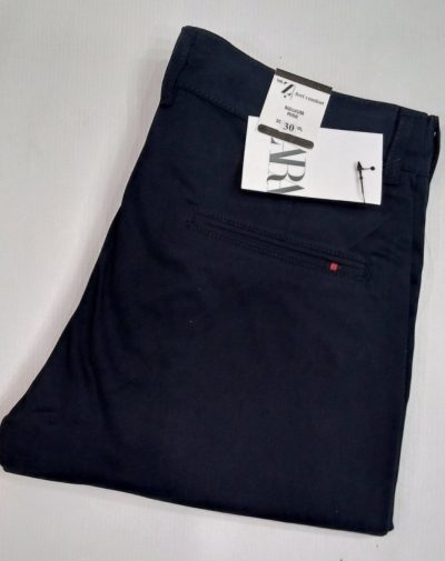 ZR Jet Black Cotton Chinos with a flexible waist and innovative stretch cotton fabric, combined with the elegance of formal attire with the comfort of track-pant.