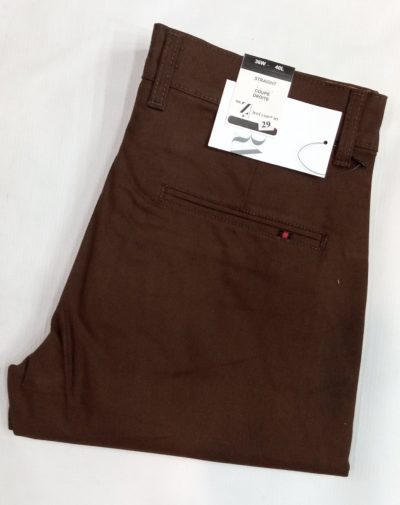 ZR Brown Cotton Chinos with a flexible waist and innovative stretch cotton fabric, combined with the elegance of formal attire with the comfort of track-pant.