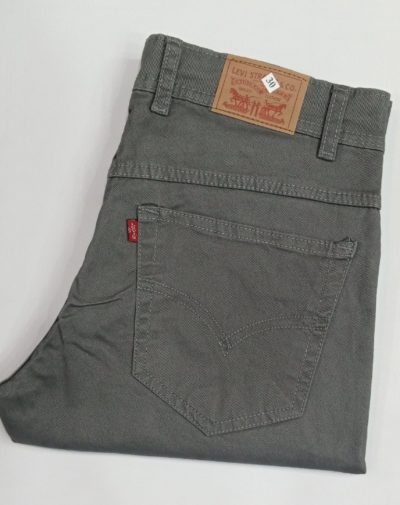 Folded Grey Cotton Jeans