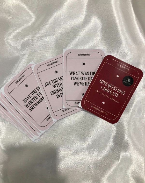 26 Love Questions Card Game with mini card for every question.
