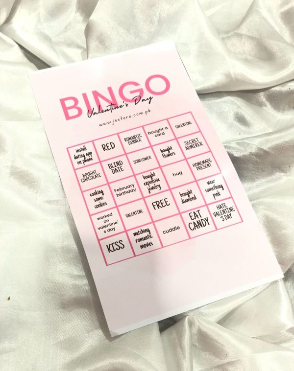 Valentine's Day Bingo. A checklist by J's Store for Valentine's Day.