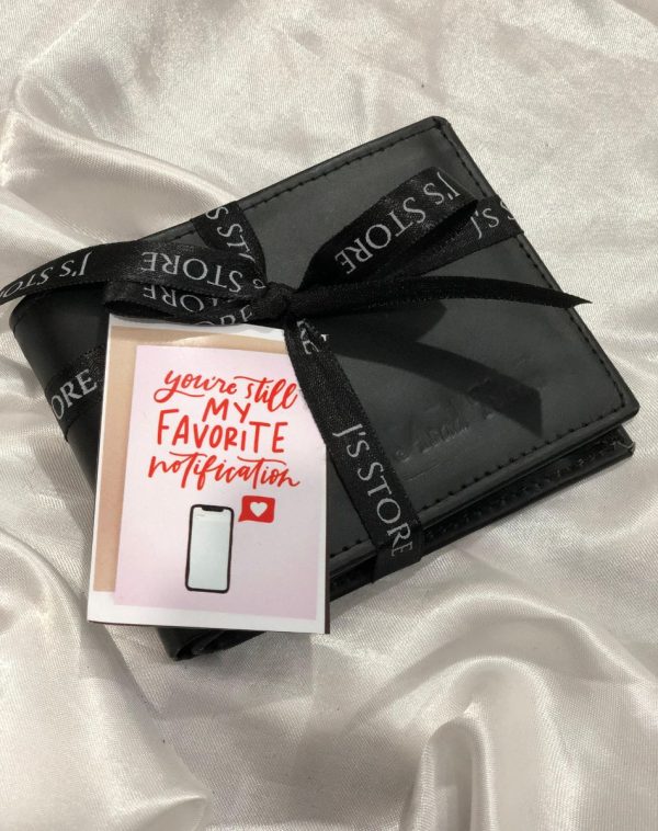 J's Store Black Leather Wallet, a stylish and practical accessory.