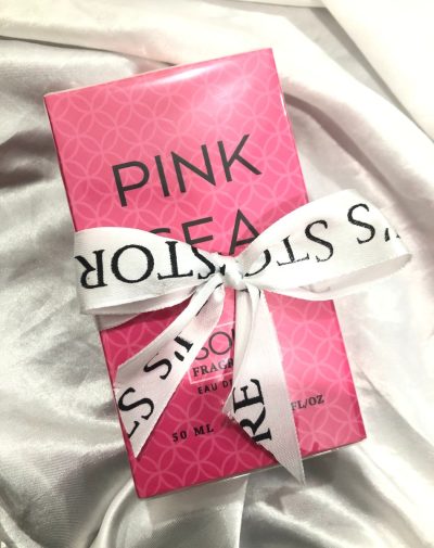 Pink Sea perfume box with white ribbon by J’s Store