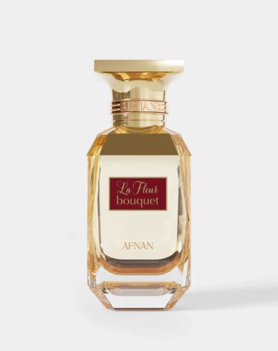 La Fleur Bouquet by Afnan Perfumes bottle for women – elegant gold cap and label design