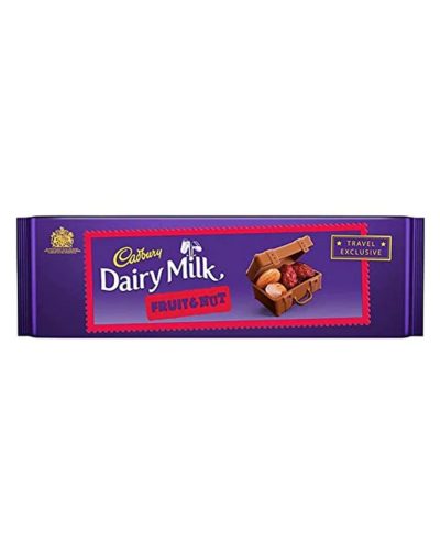 Cadbury Dairy Milk Fruit & Nut 300g travel exclusive chocolate bar.