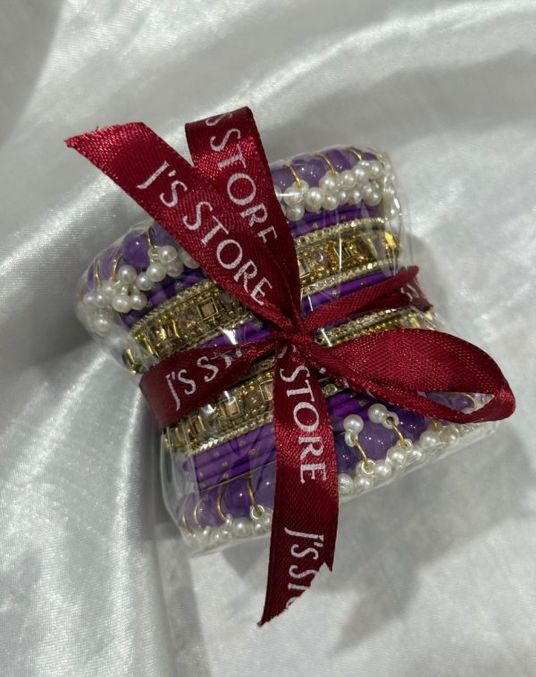 Lavender Legacy Bangles Set for ethnic grace.