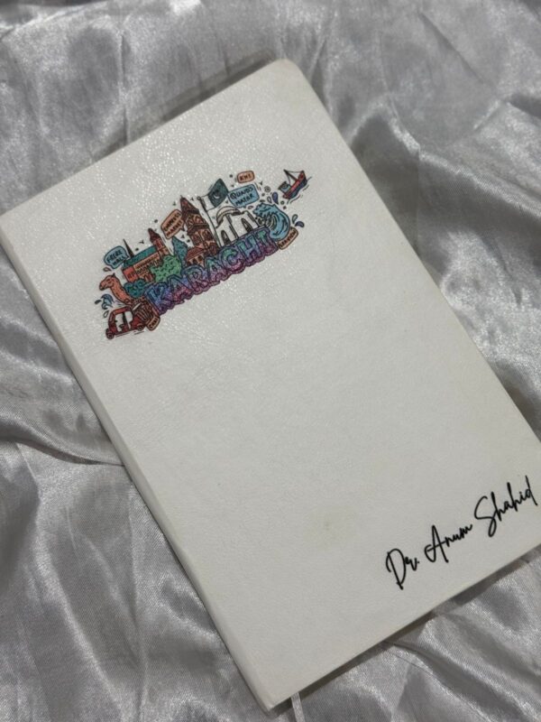 City Heritage & Landmarks Hardcover Journal with Karachi skyline and personalized name from J's Store included in The Grand Wardrobe & Keepsake