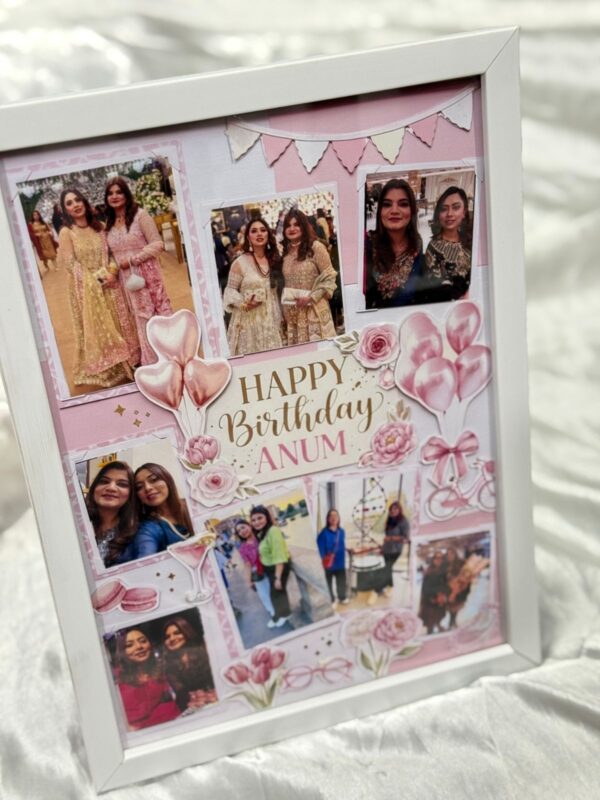 Pastel Celebration Collage Handmade Scrapbook Frame multi-photo shadow box frame from J's Store included in The Grand Wardrobe & Keepsake